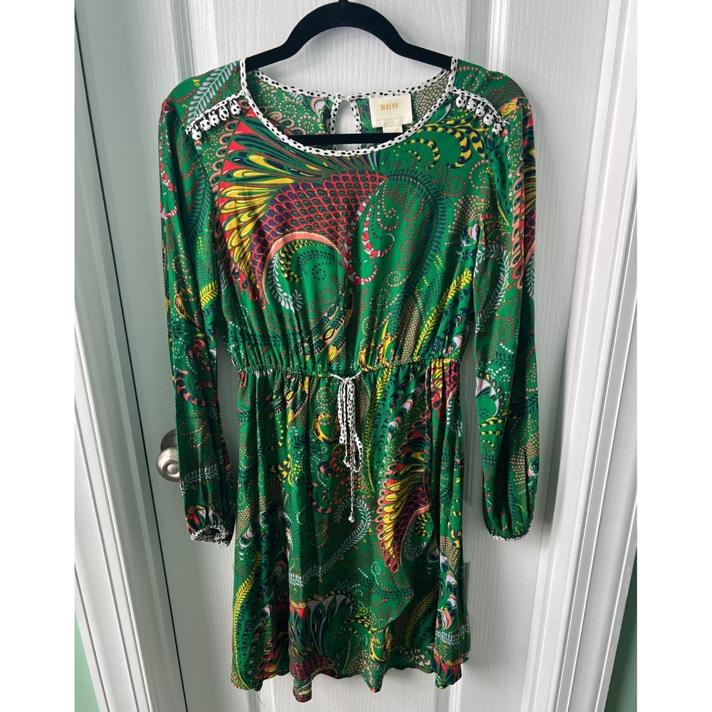 Anthropologie Maeve Green Janis Verdant Floral‎ Boho Size 0P NEW $130